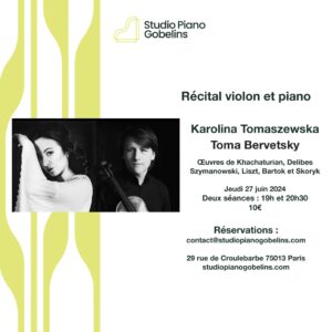 Karolina Tomaszewska & Toma Bervetsky 27/06 19h